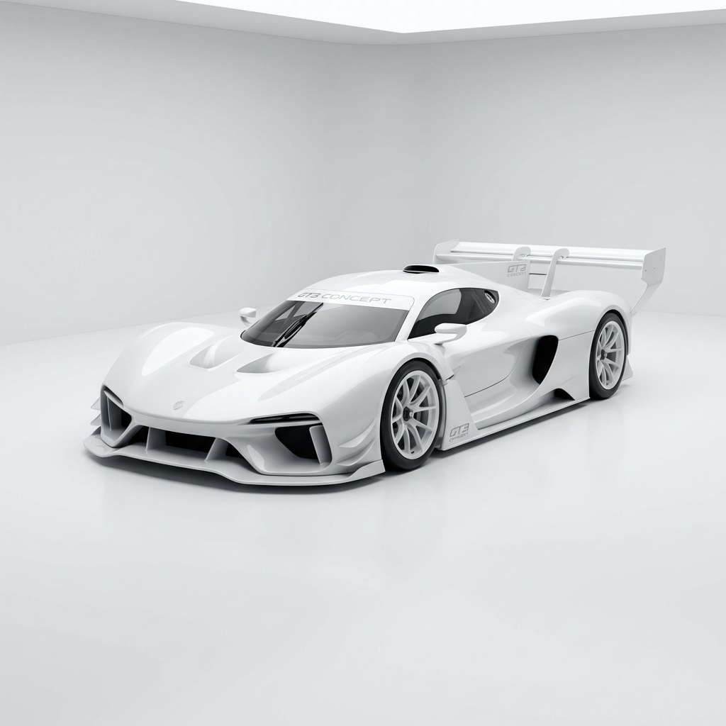 White Racing Car